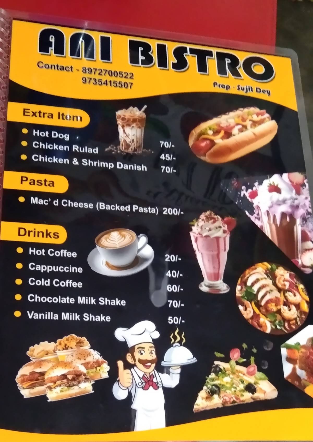 Ani Bistro menu