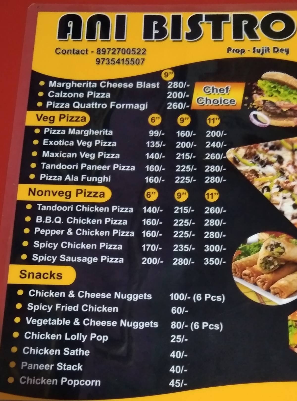 Ani Bistro menu