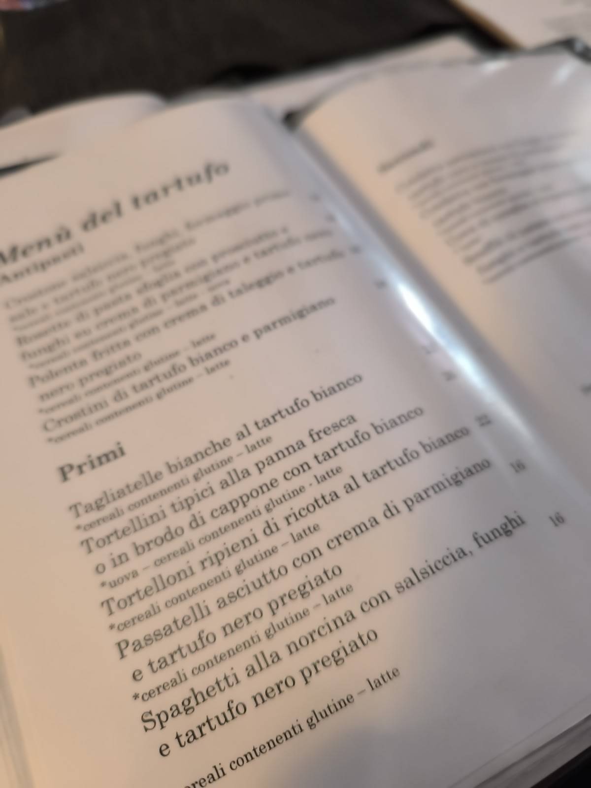 Menu di Antica Trattoria Del Ragno 