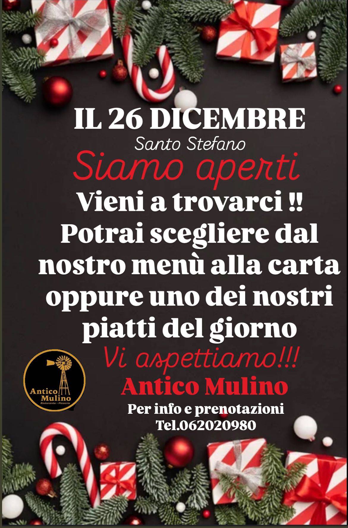 Menu di Antico Mulino (nuova gestione) 