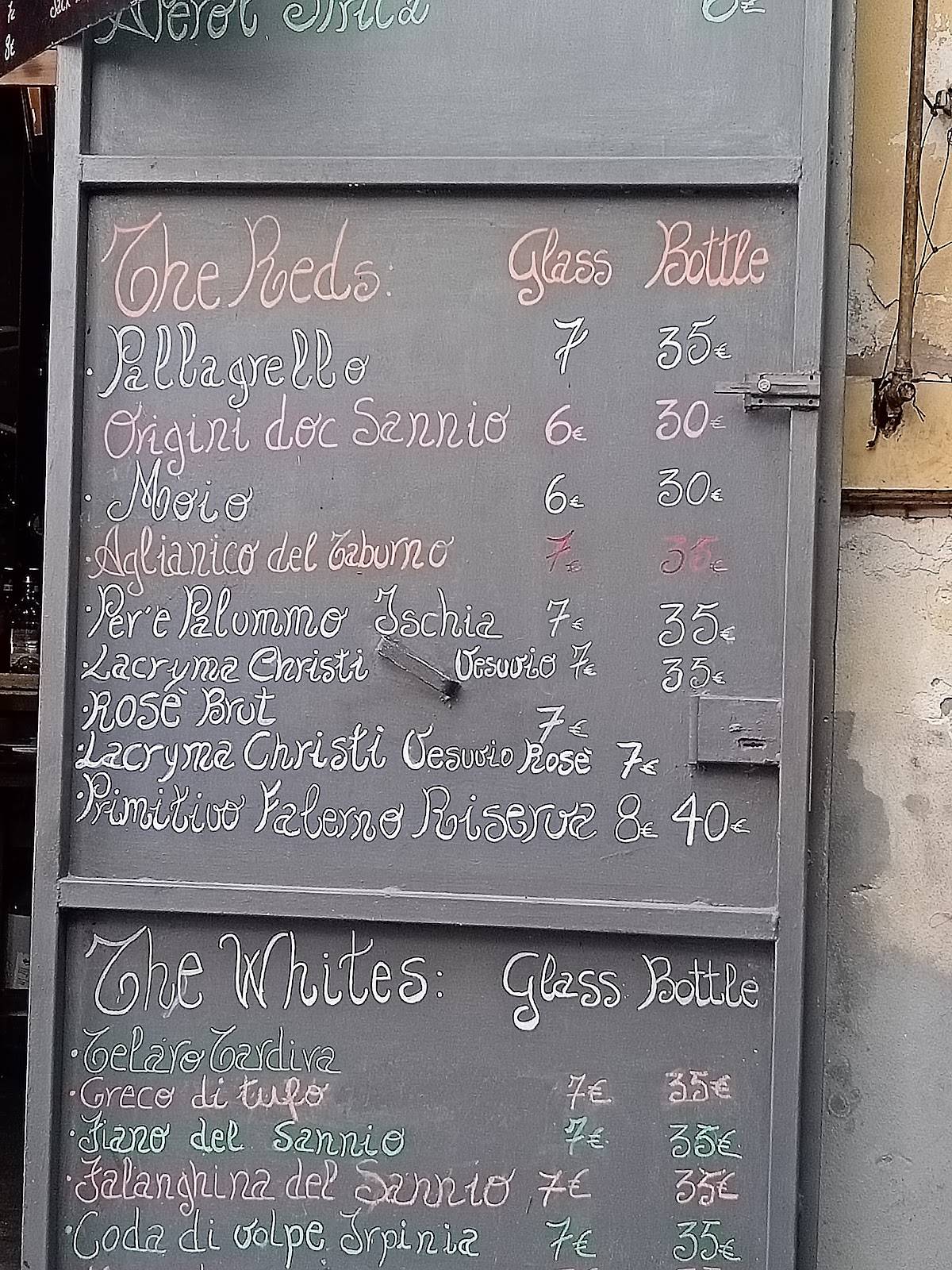 Menu di Apoteca Winebar 