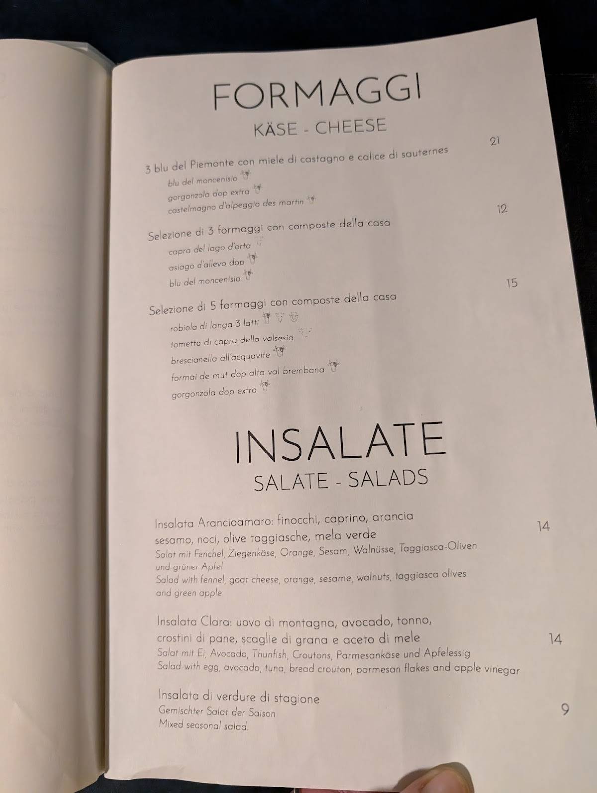 Menu di Arancioamaro Ristorante 