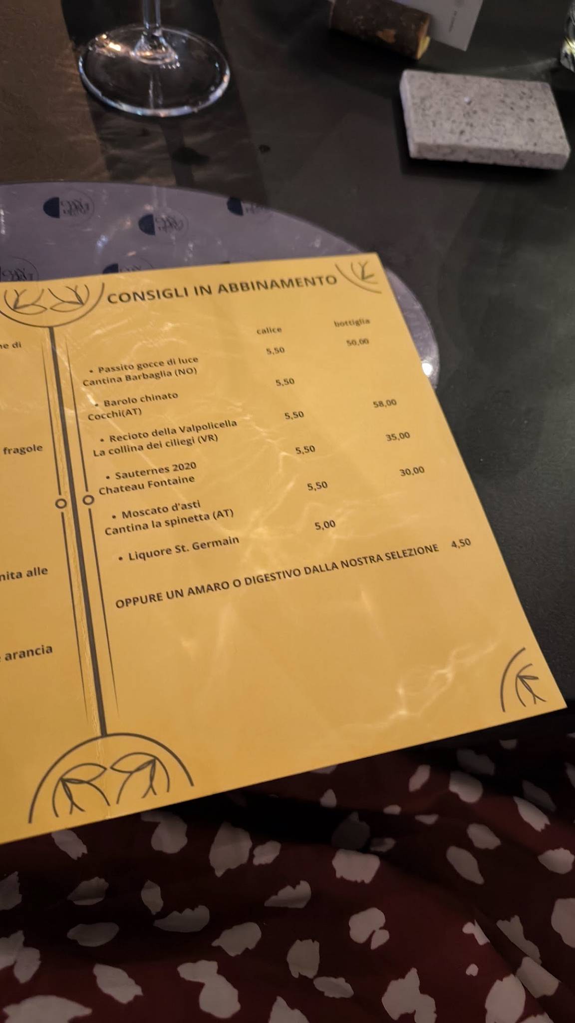 Menu di Condividere bistrot