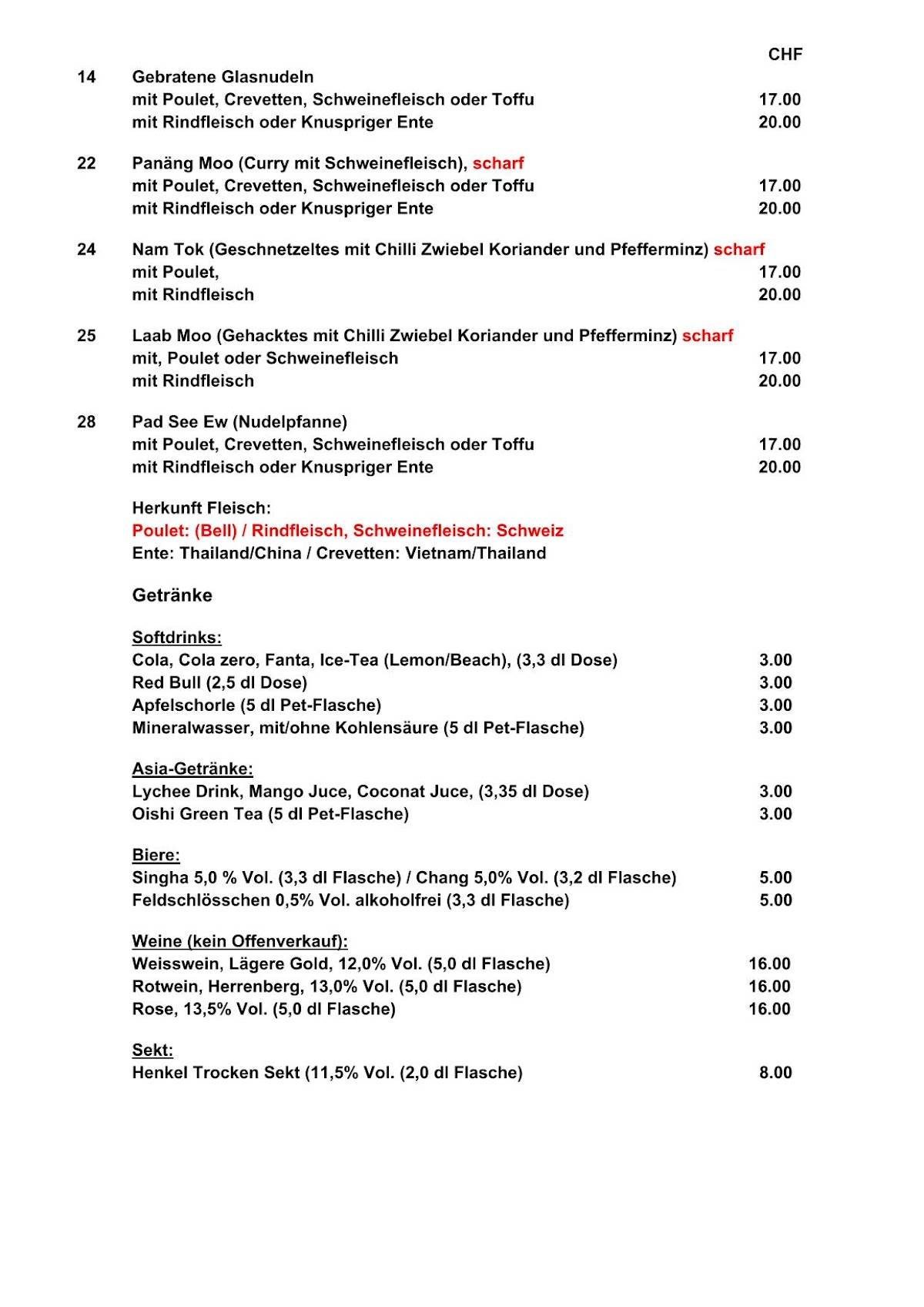 Menu di Asia Express Wettingen (Neu CHICKENSoup) Wir sind wieder da! 