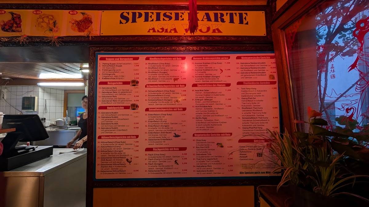 Menu de Asia Wok