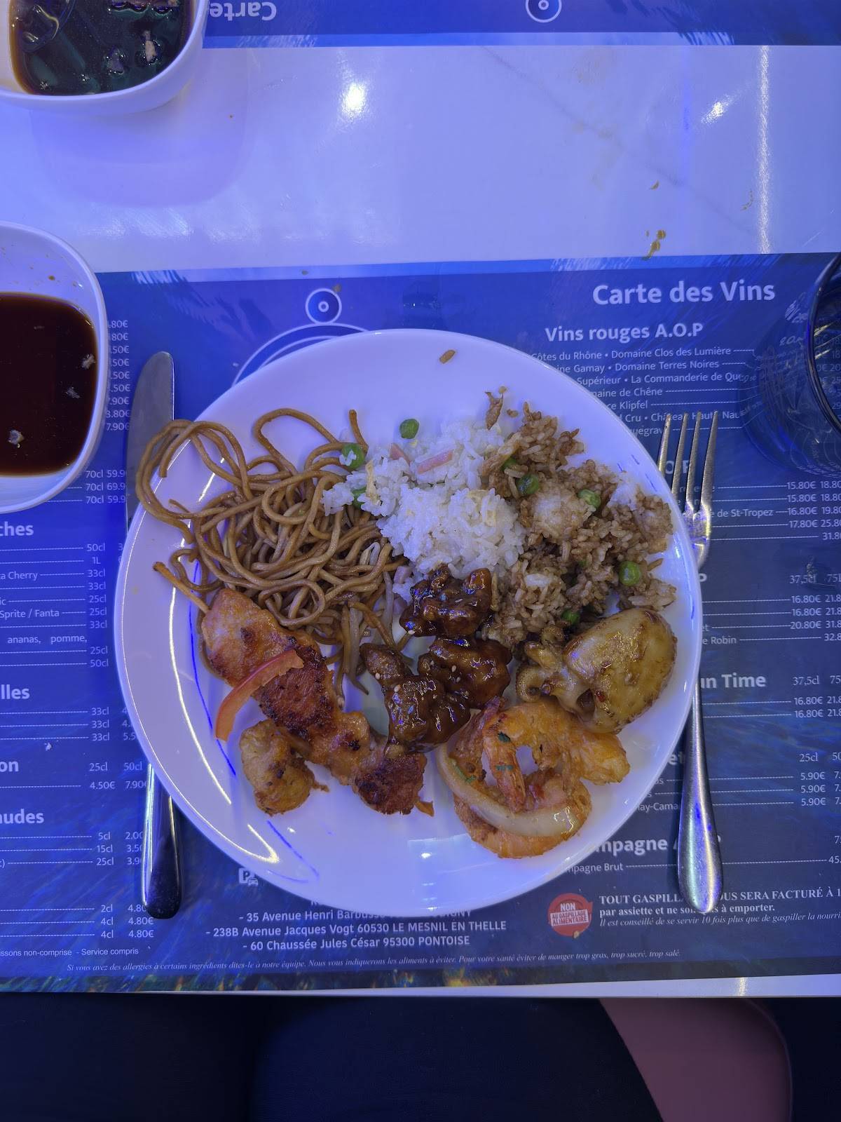 Menu de Atlantic