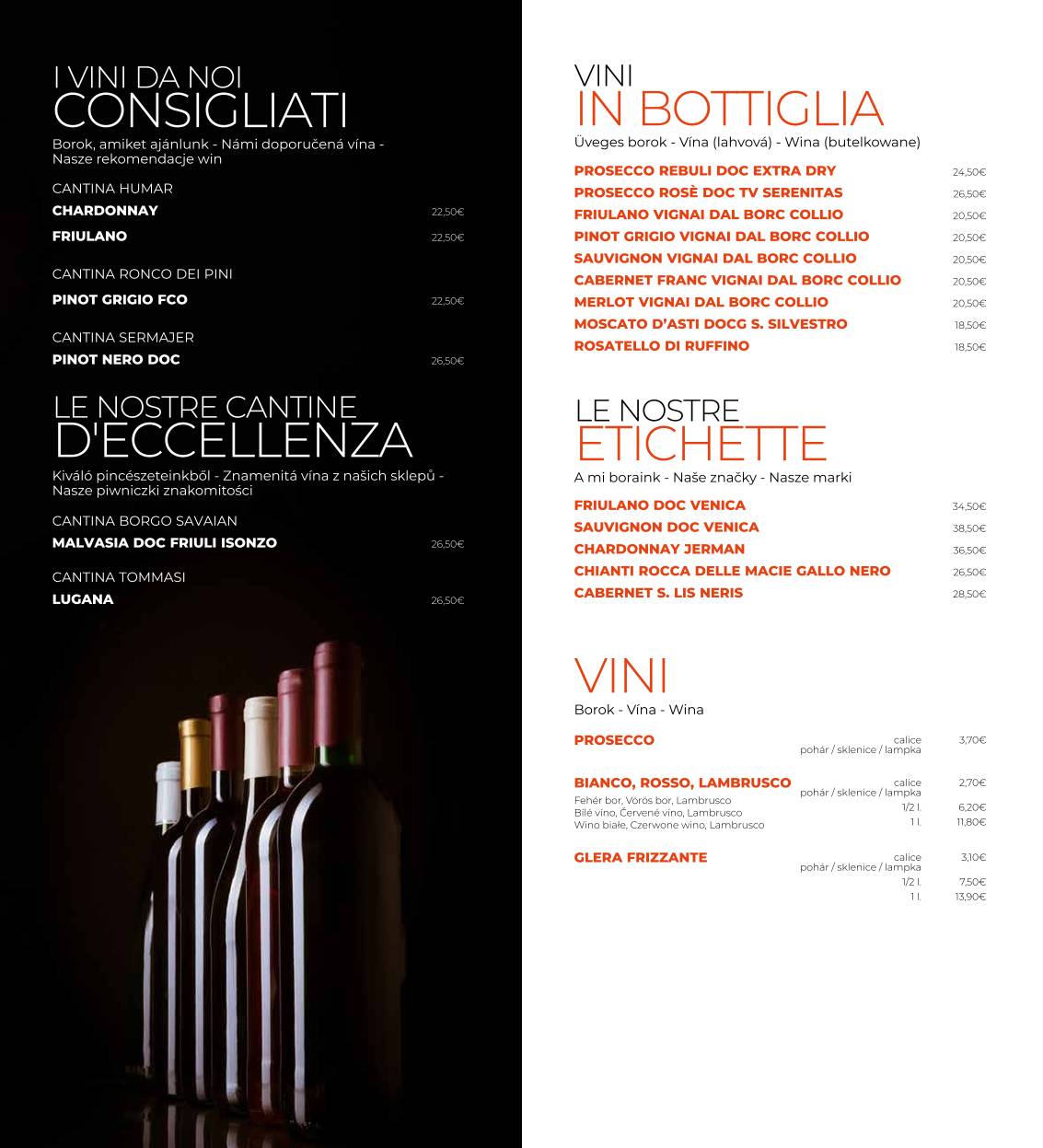 Menu di Atmosphera 