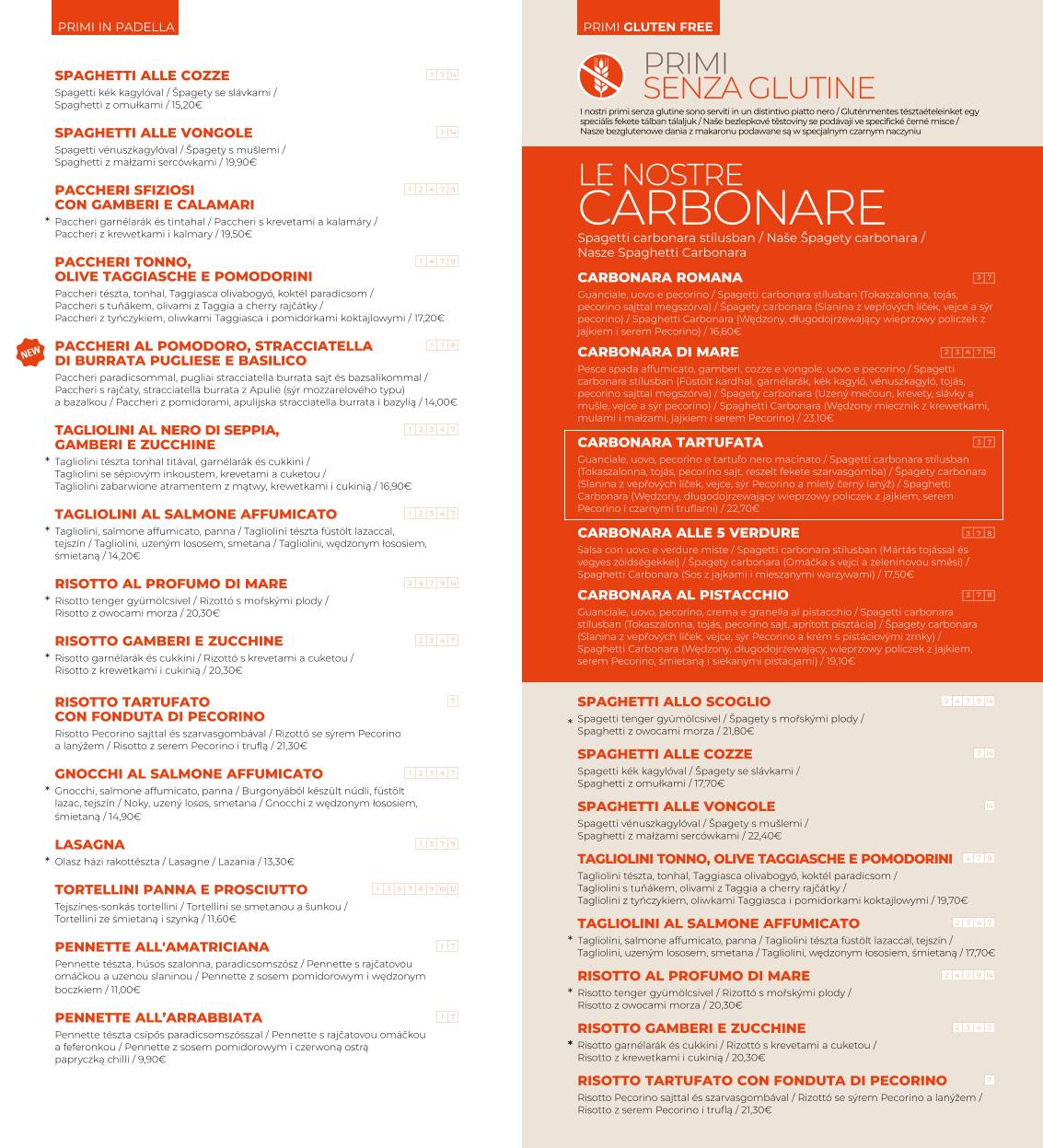 Menu di Atmosphera 
