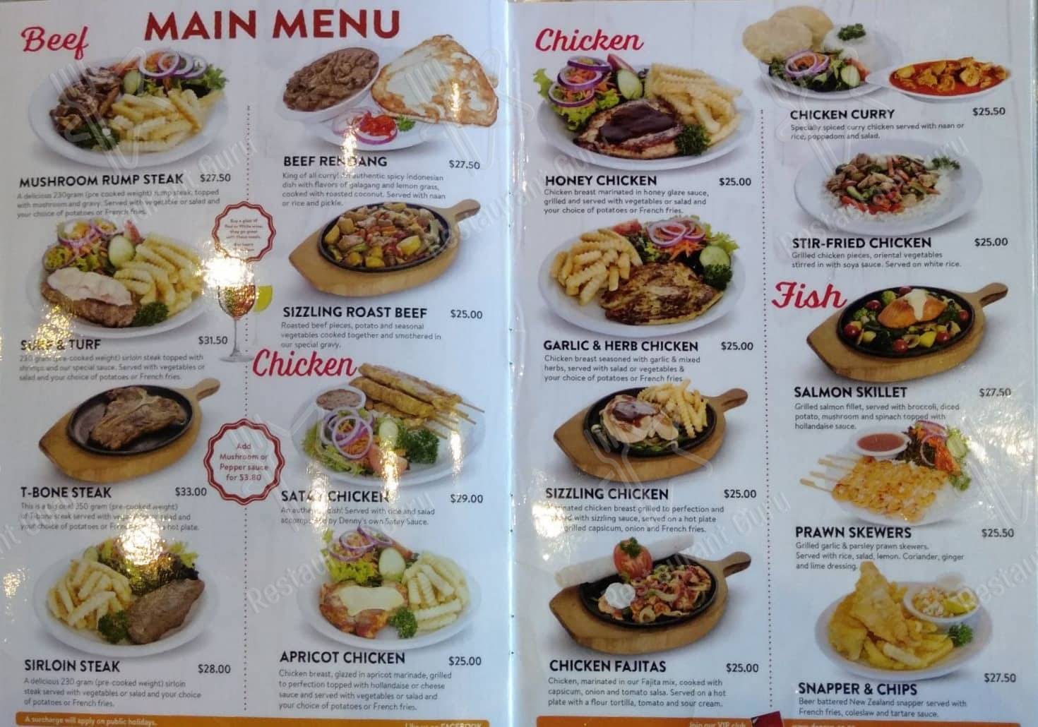 Denny's Hobson Street menu