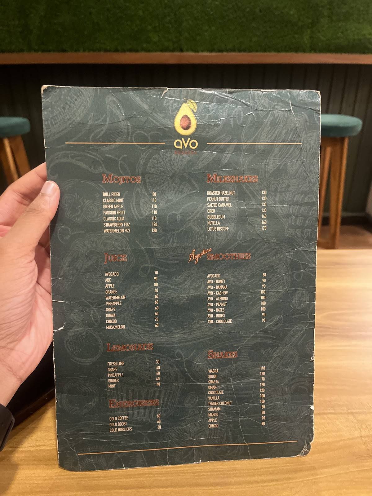 Avocado - Avo Burgers menu