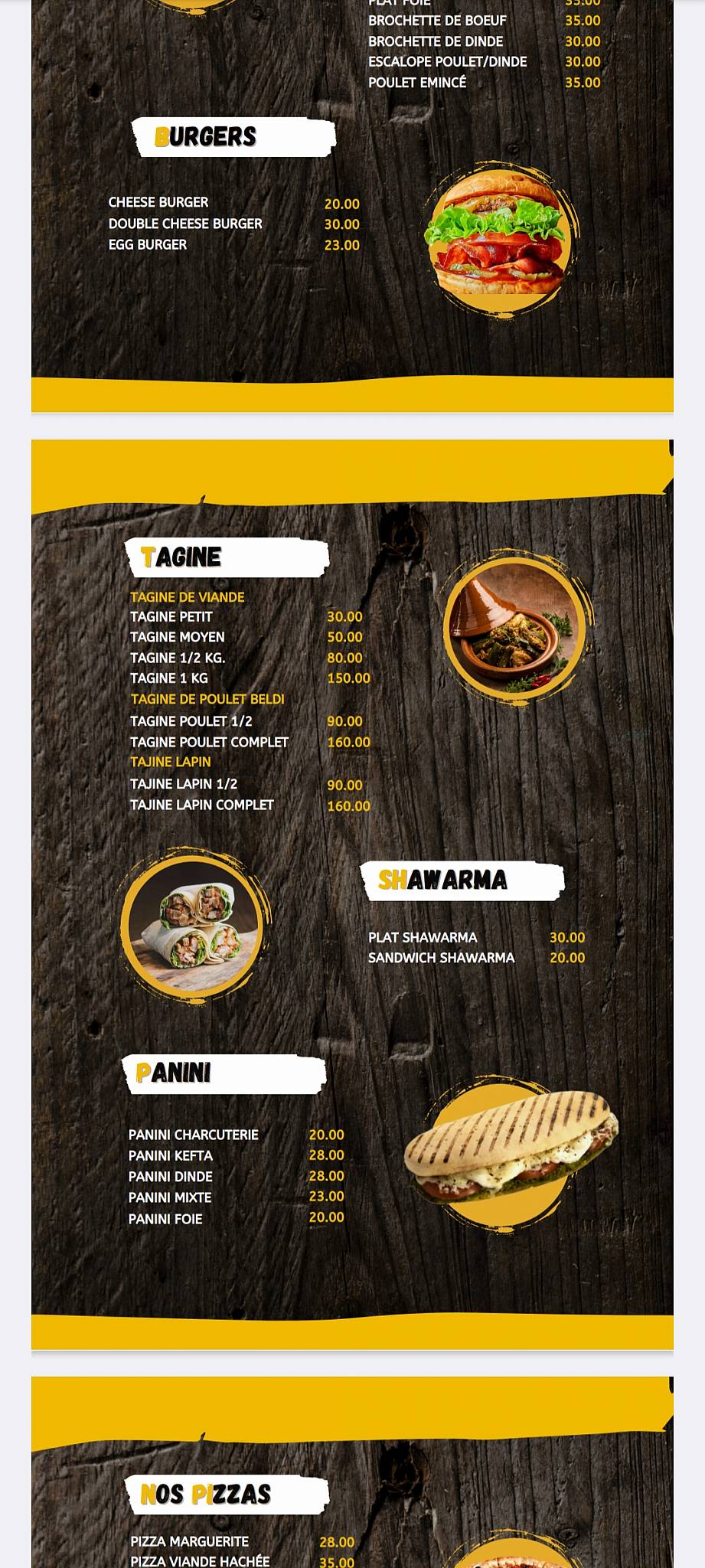 Menu de Roma