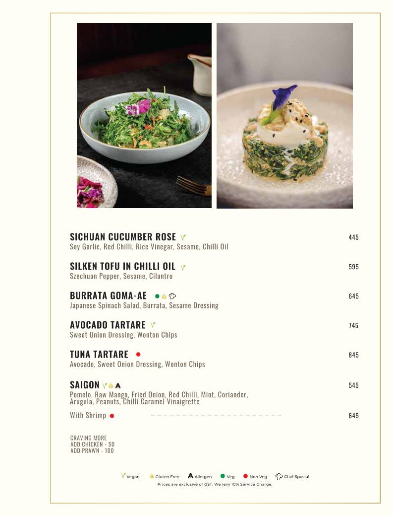 Azula - Asian Kitchen & Bar menu