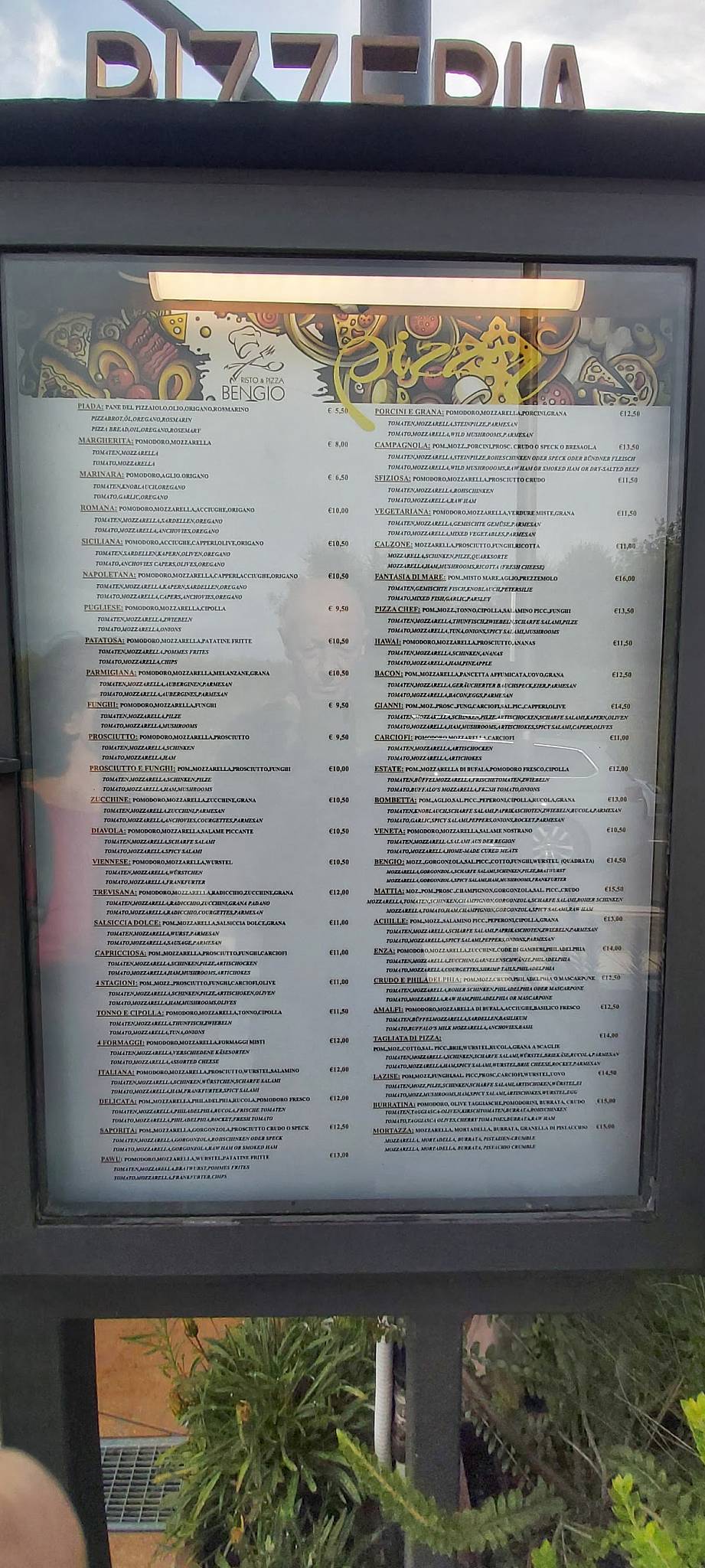 Menu di Bengio 