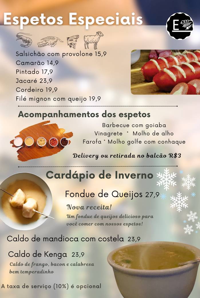 Esquina dos Espetos cardápio