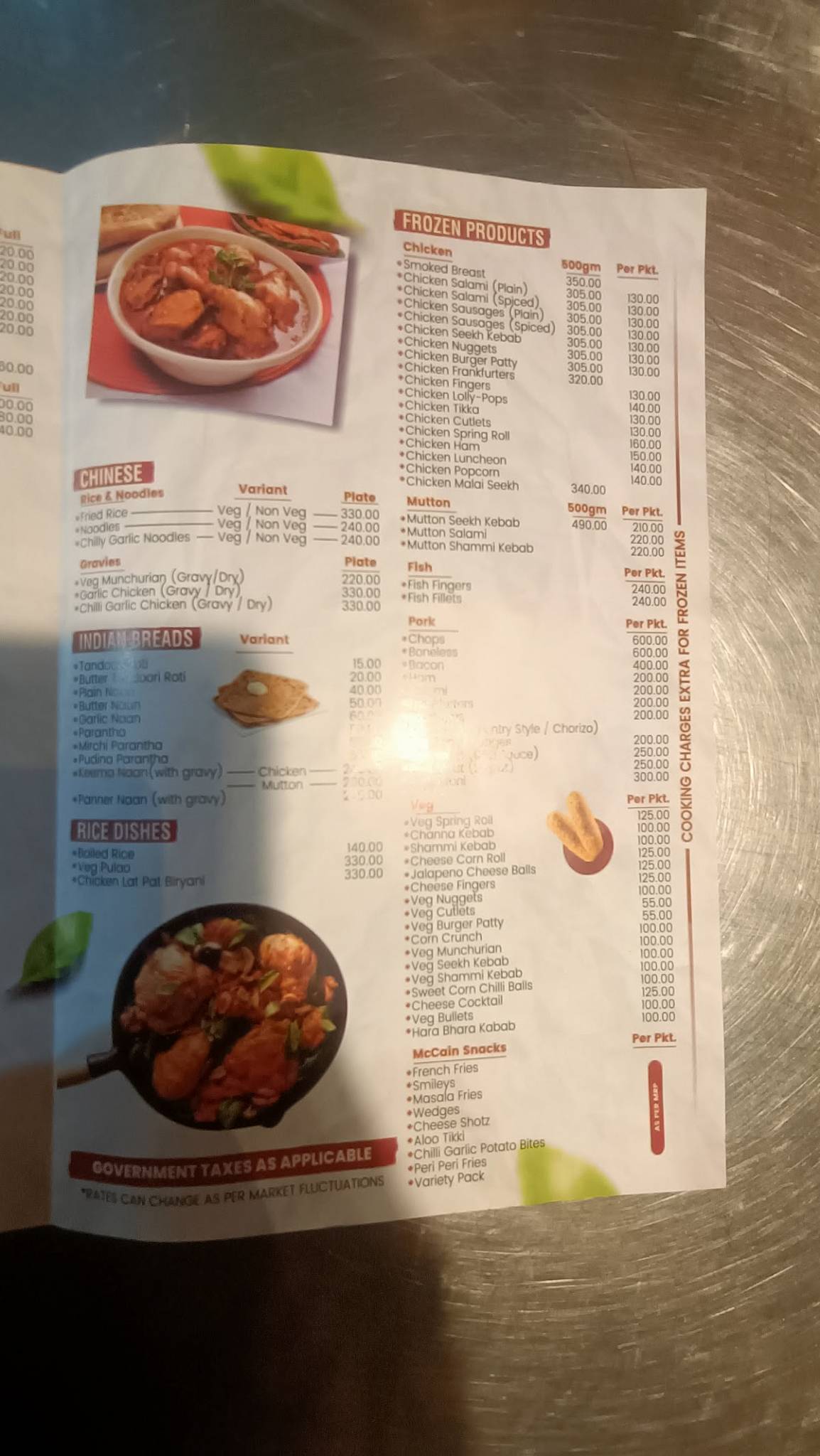 BIG N MEATS menu