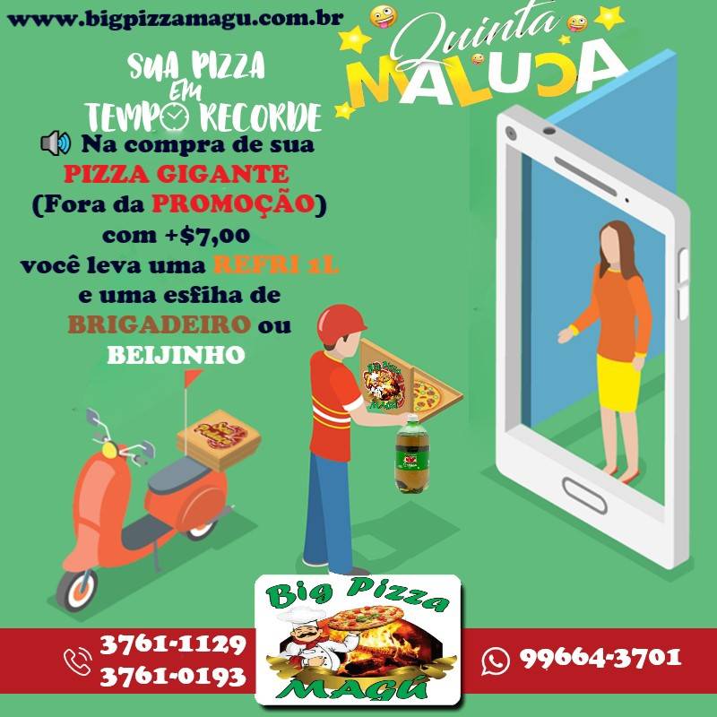 Big Pizza Magú cardápio