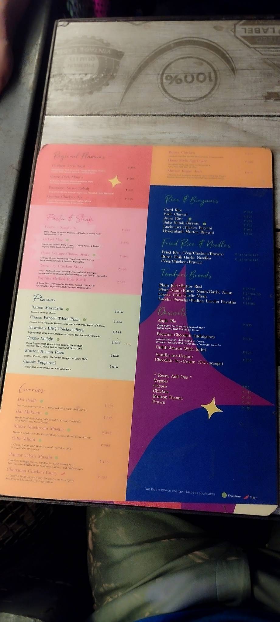 BOHO Koramangala menu
