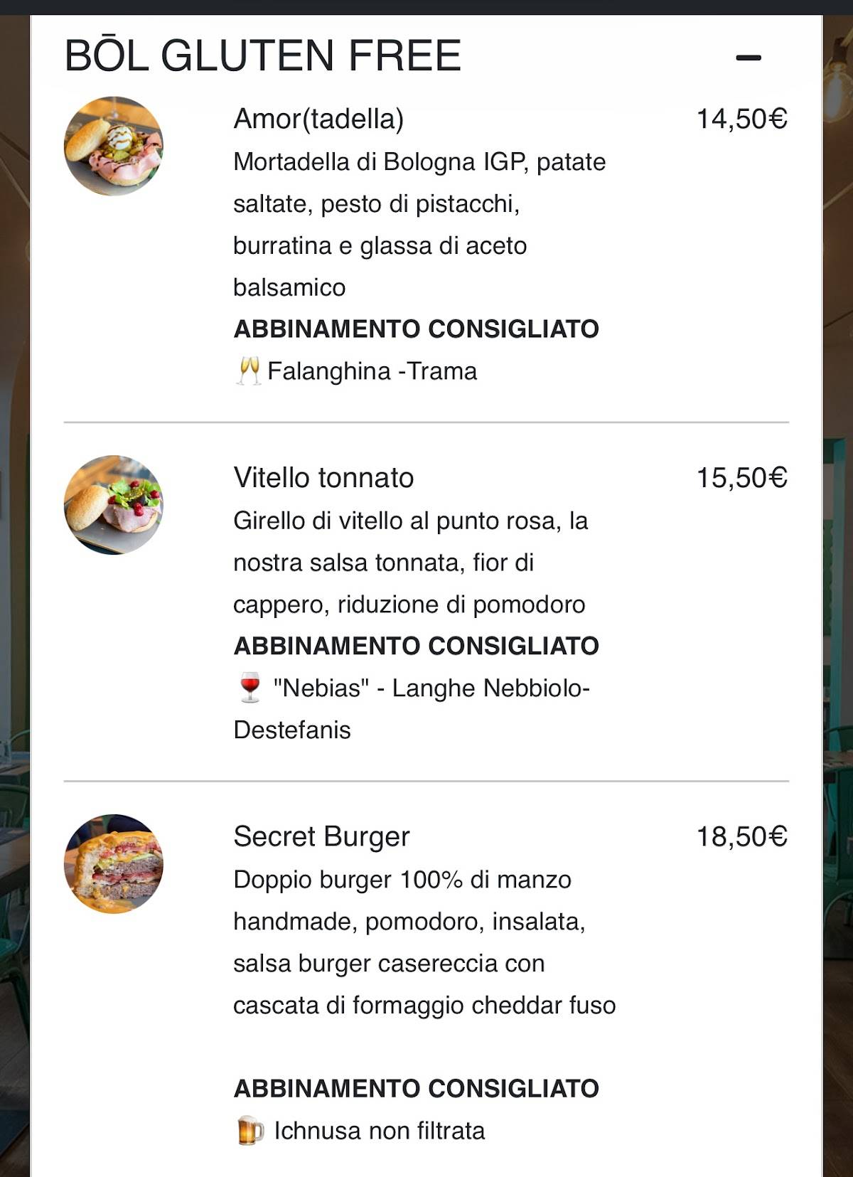 Menu di BŌL House - Torino Centro 