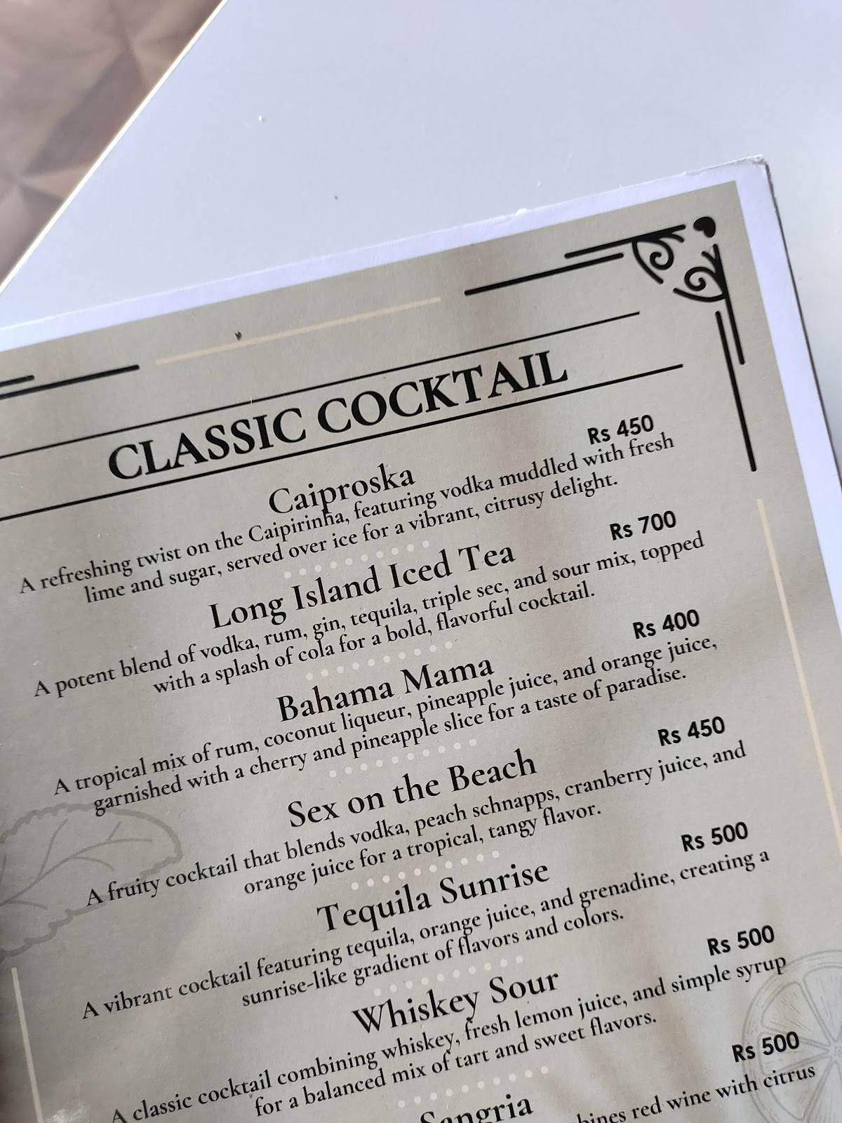 BOLT Brewing Co menu