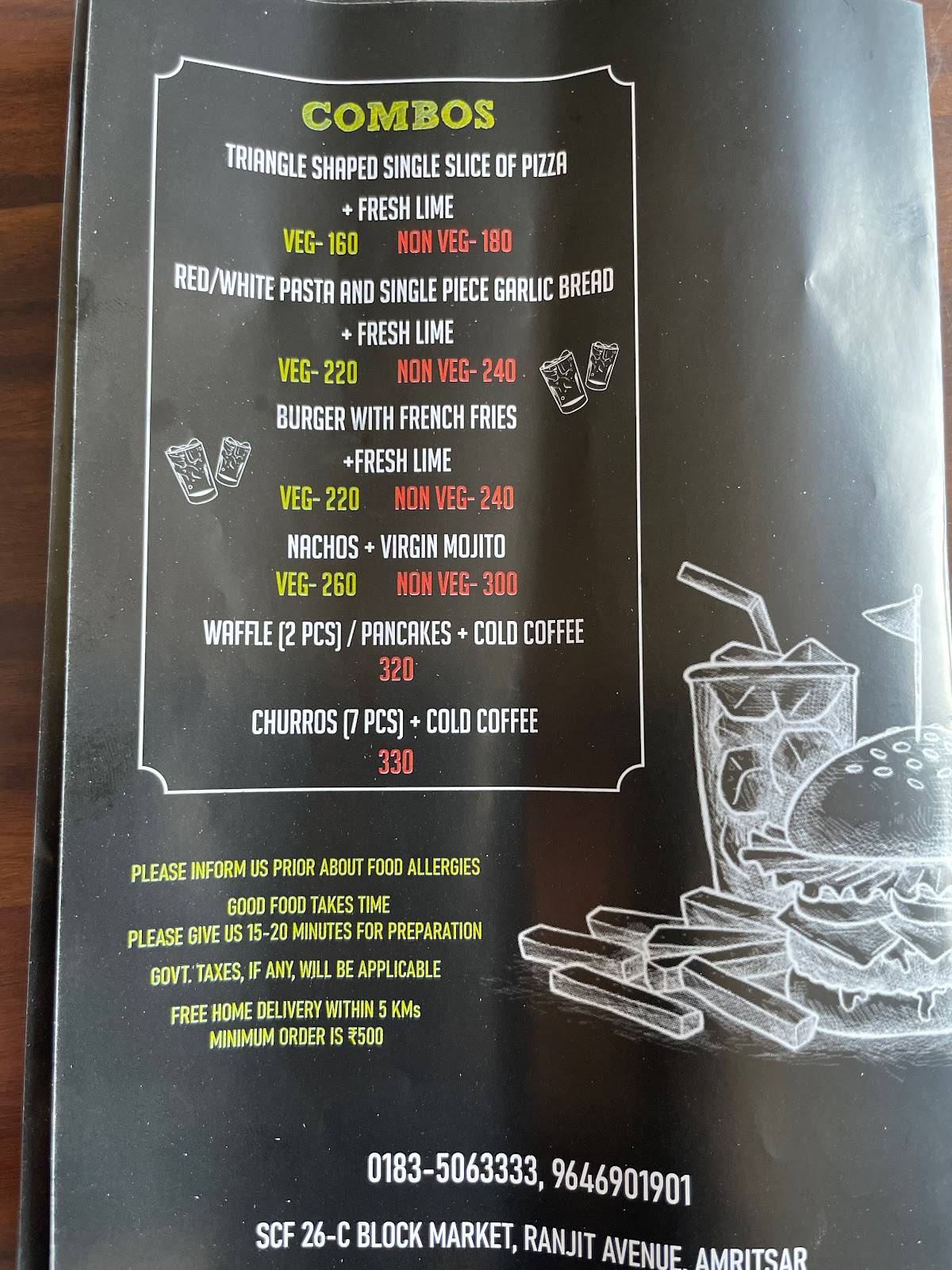BON'S FOOD FACTORY menu