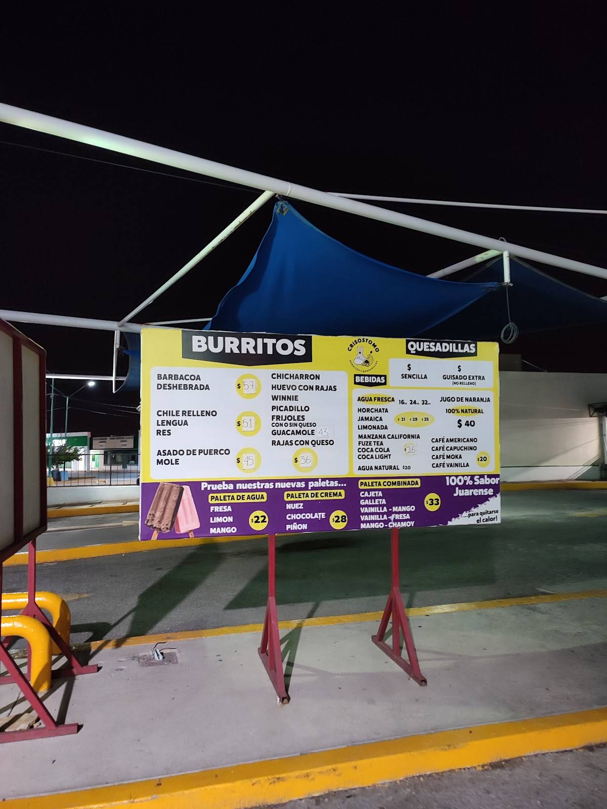 Carta del restaurante BURRITOS CRISOSTOMO, Ciudad Juarez, Bulevar Tomás