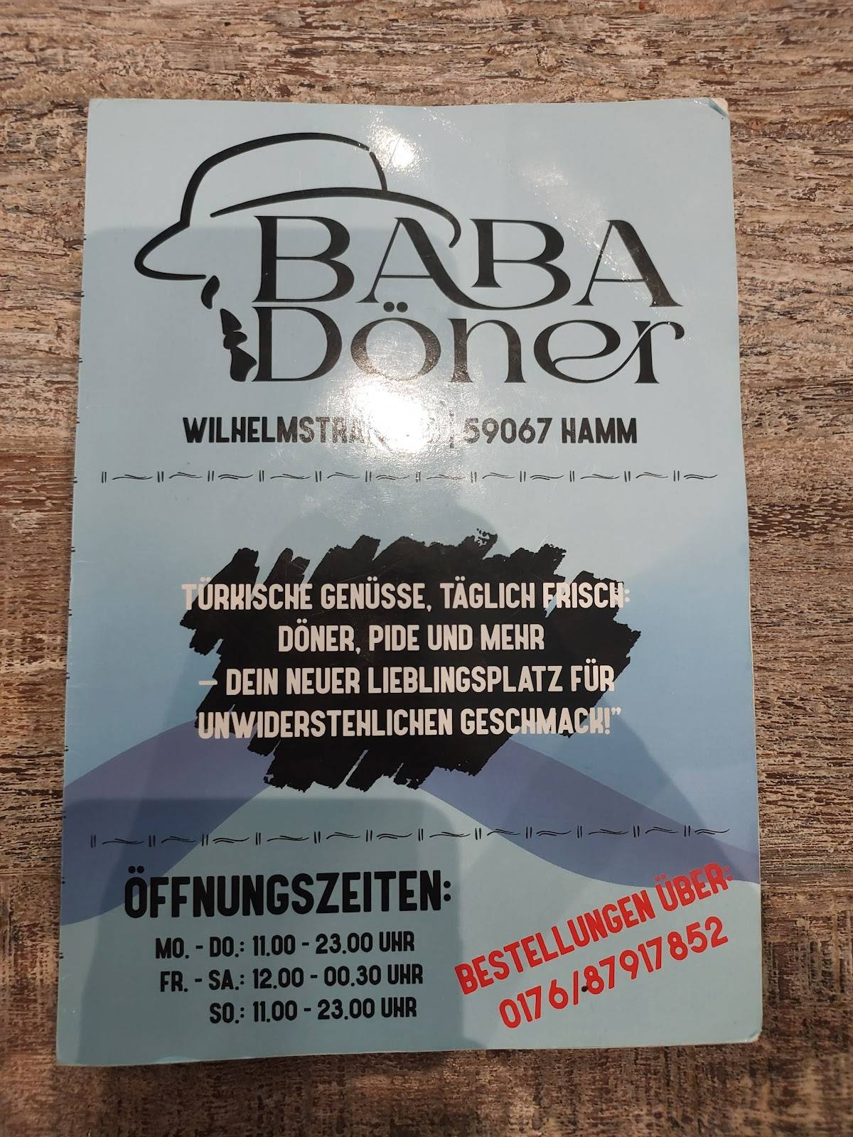 Speisekarte von Baba Döner restaurant, Hamm