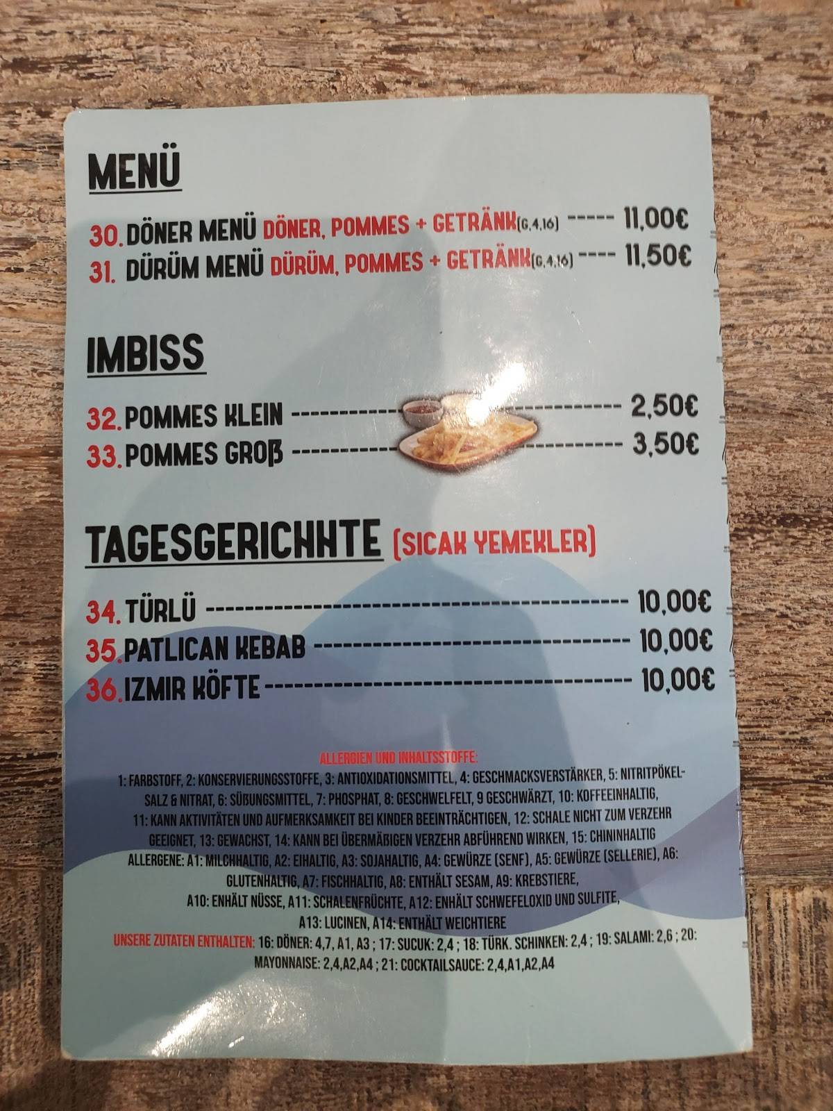 Speisekarte von Baba Döner restaurant, Hamm
