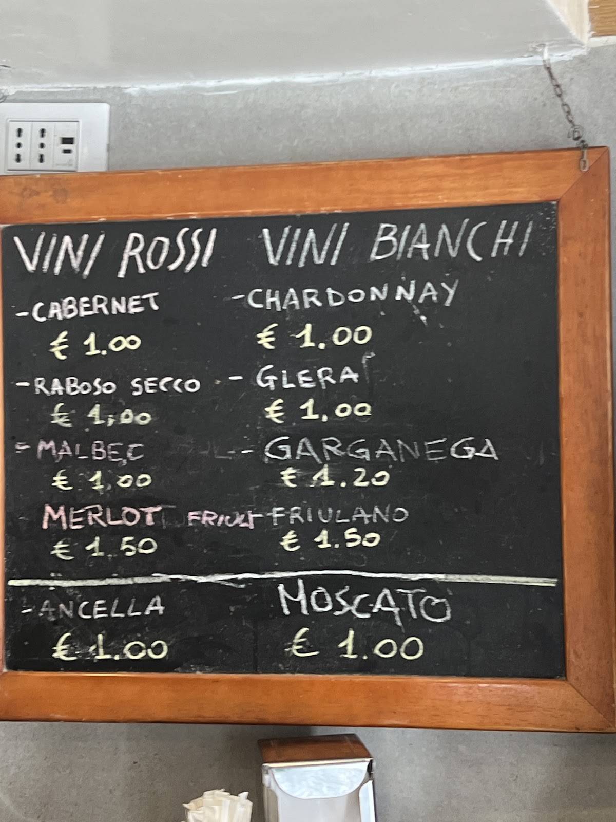 Menu di Bacareto da Lele 
