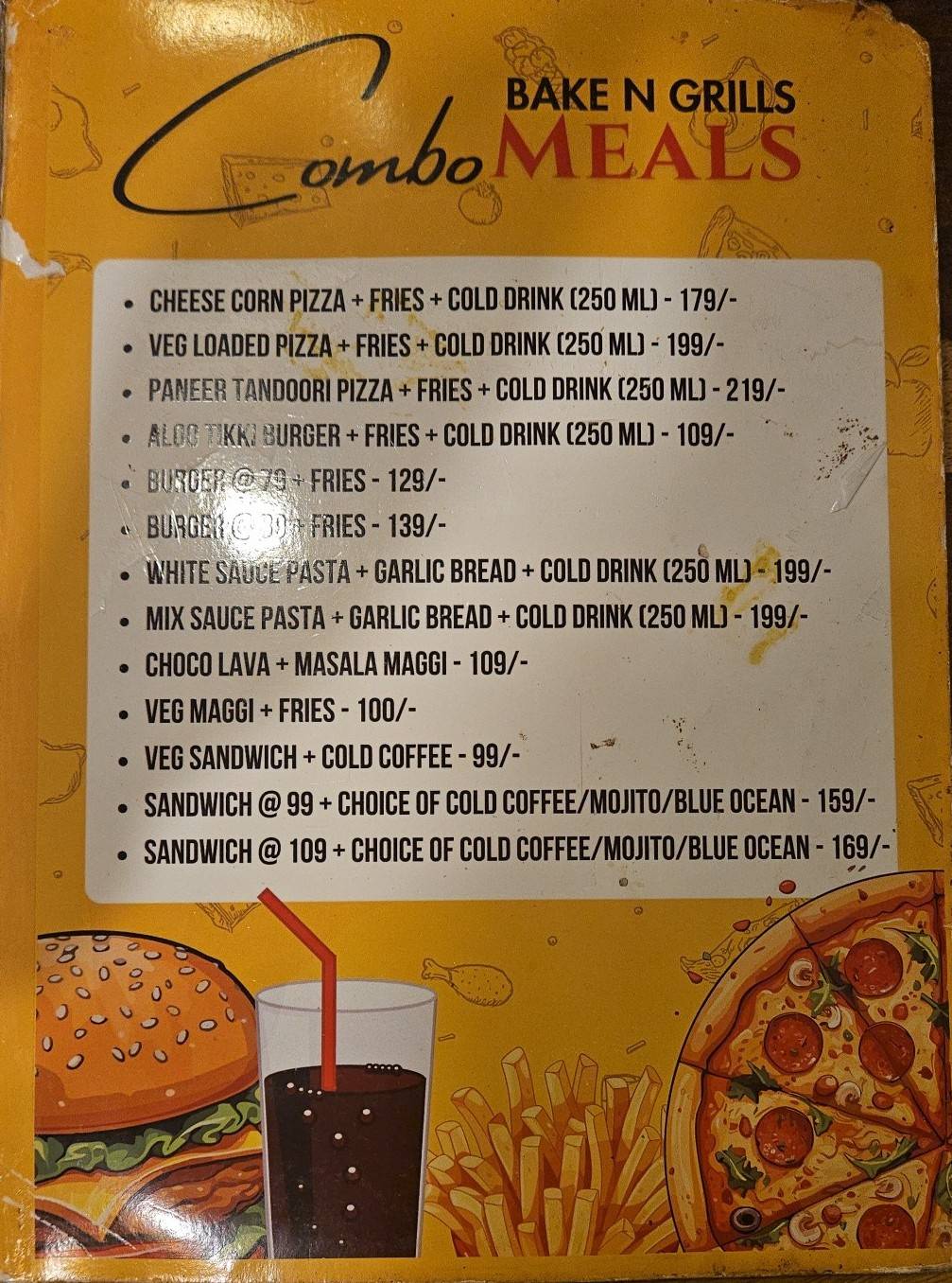 BakeNgrills menu