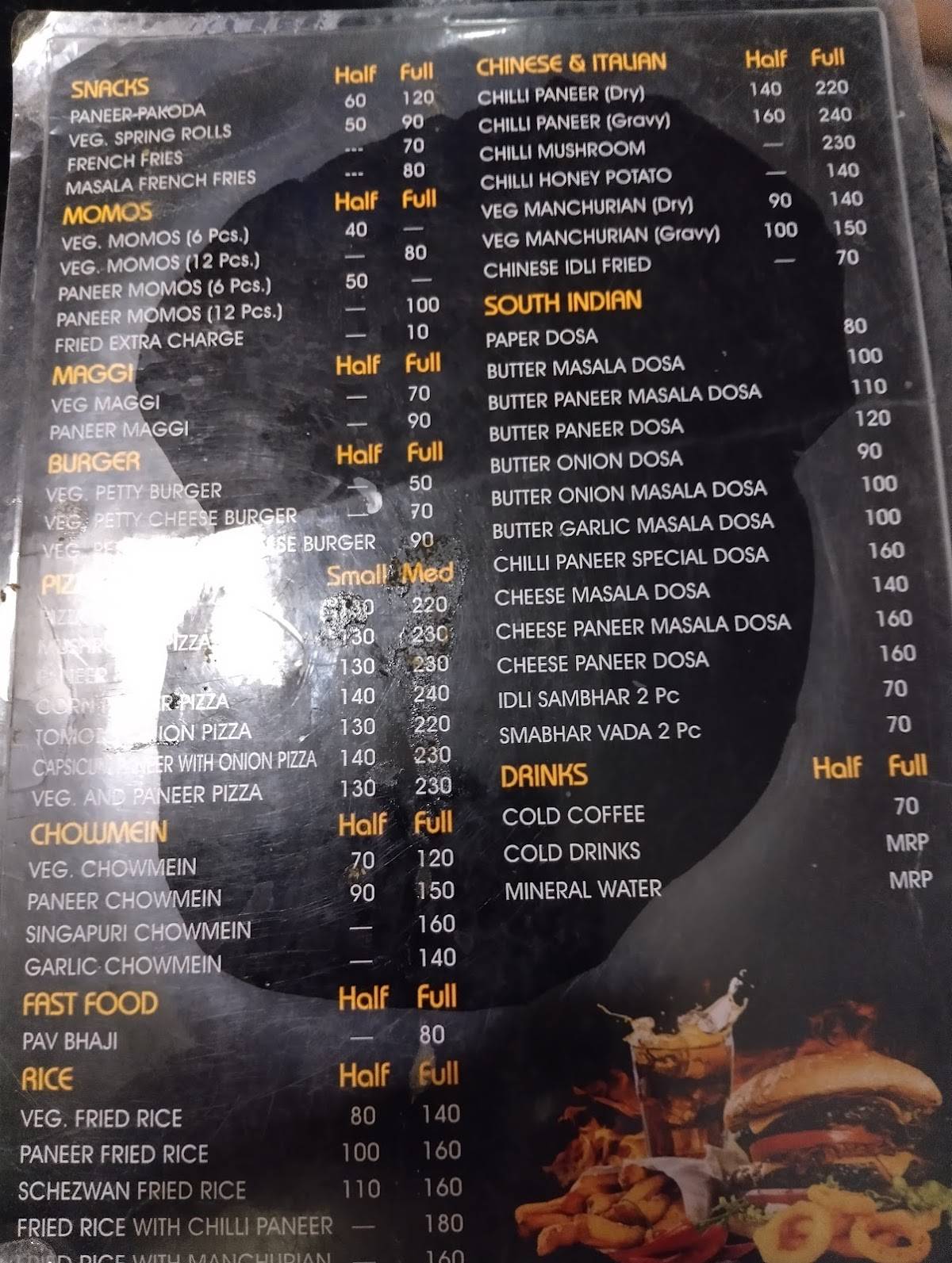 Balaji family restaurant menu