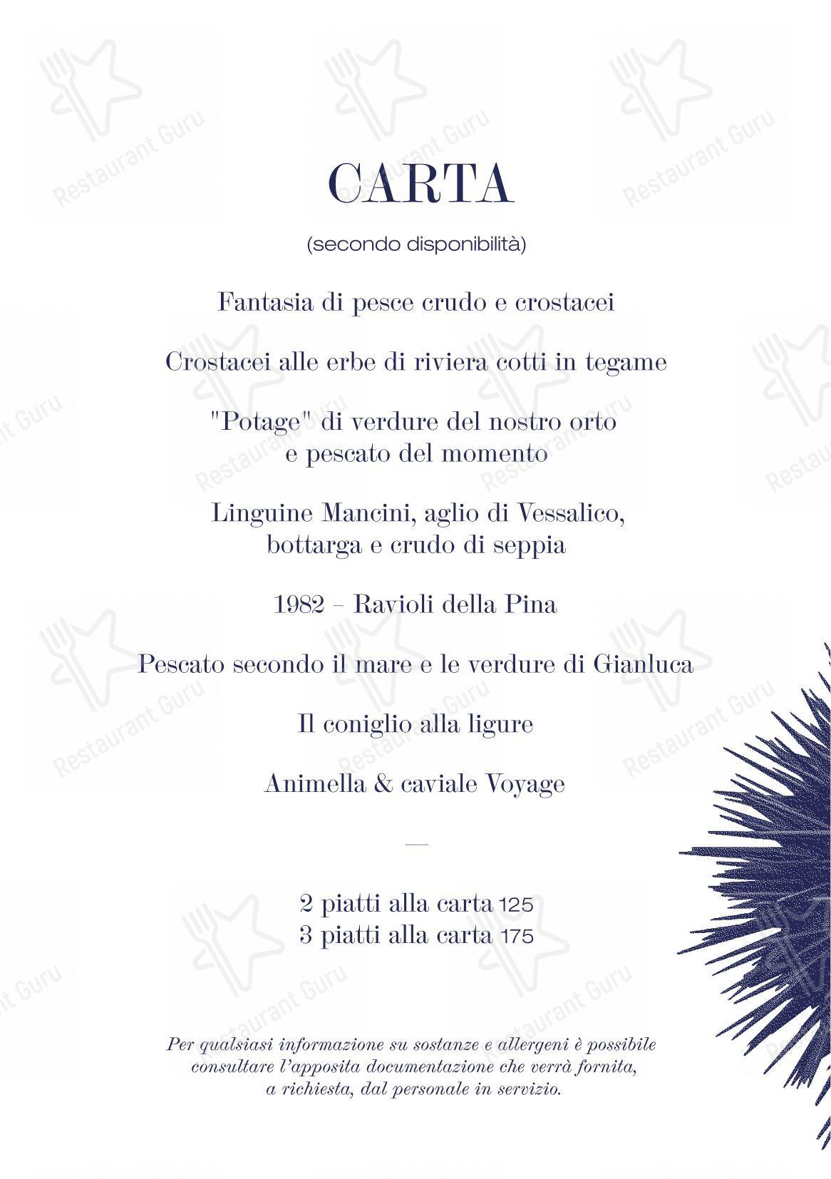 Menu per Balzi Rossi pub & bar
