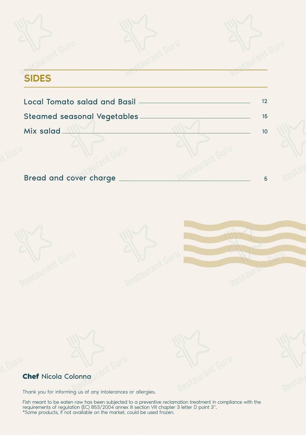 Menu bar per Balzi Rossi pub & bar