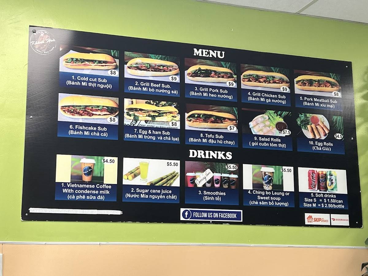 Carta del restaurante Banh Mi KHanh Hoa (Khanh Hoa Fresh Meats ...