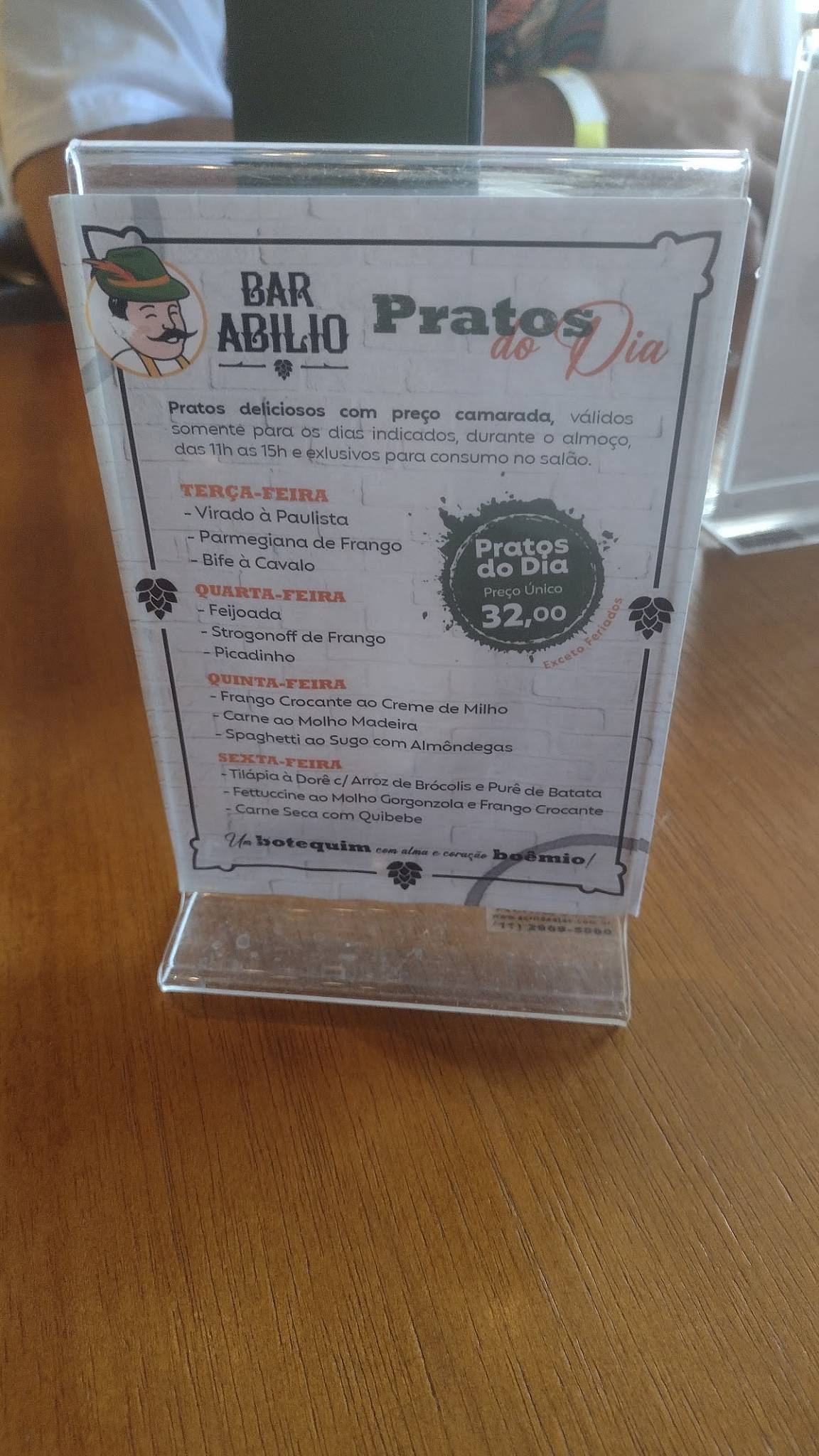 Bar Abilio Jacareí cardápio