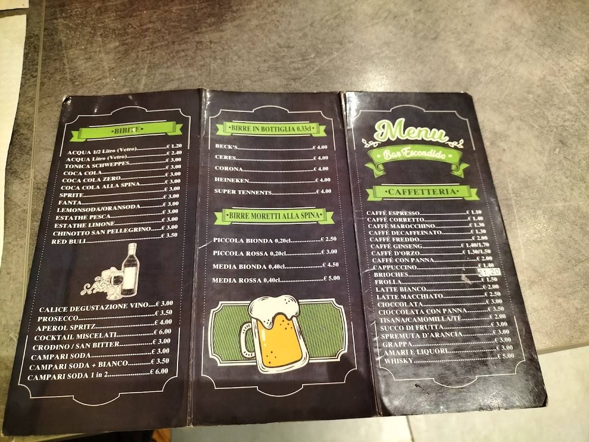 Menu di Escondido Snc Di Belleni Lorenzo & C. 