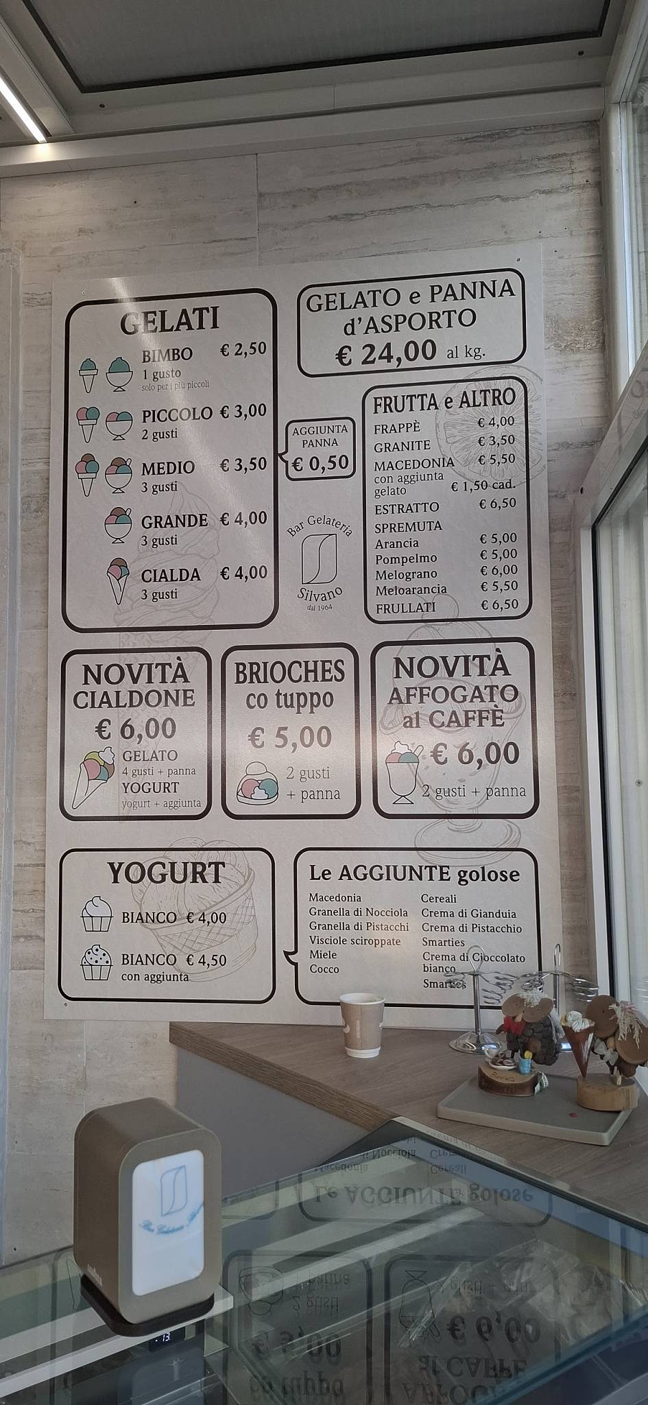 Menu di Gelateria Silvano 
