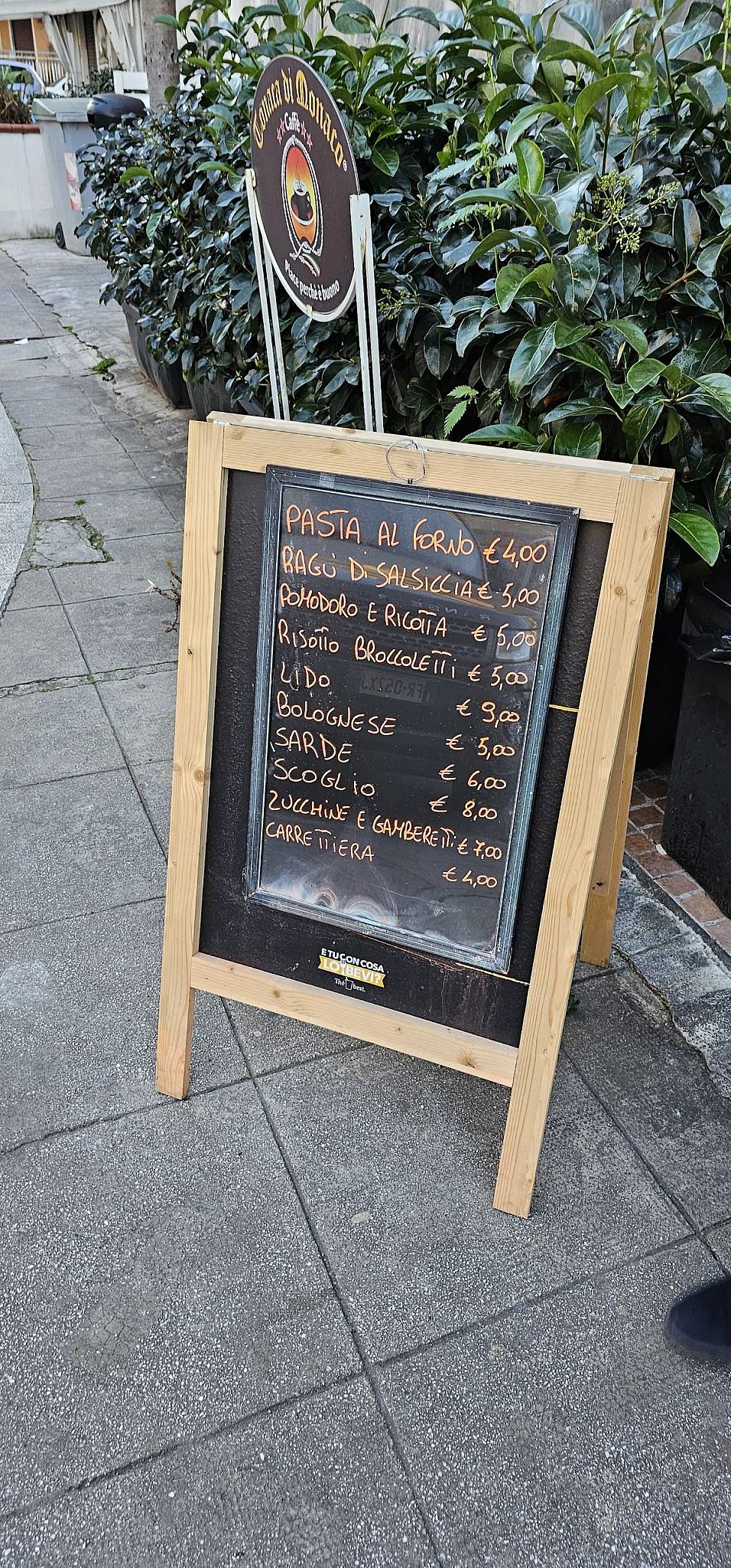 Menu di Bar Rialto 
