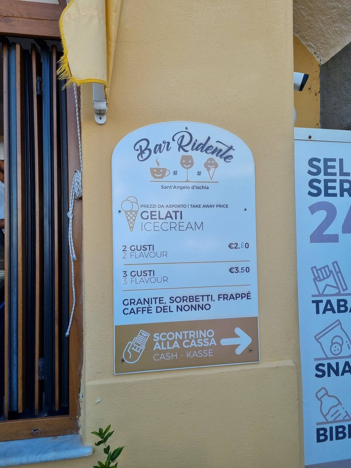 Menu di Bar Ridente 