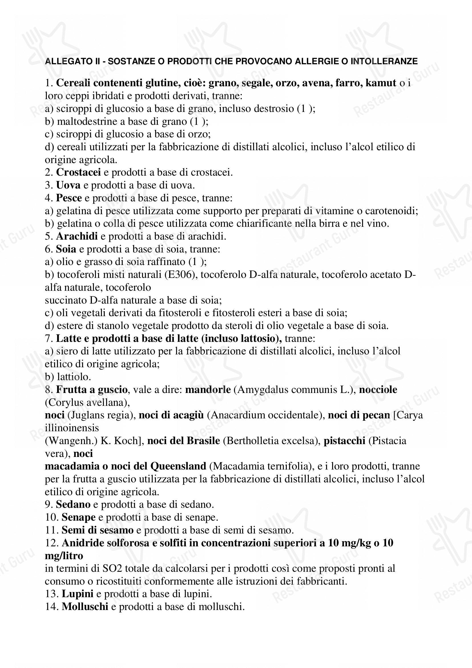 Menu per Bar Stampa in Torino