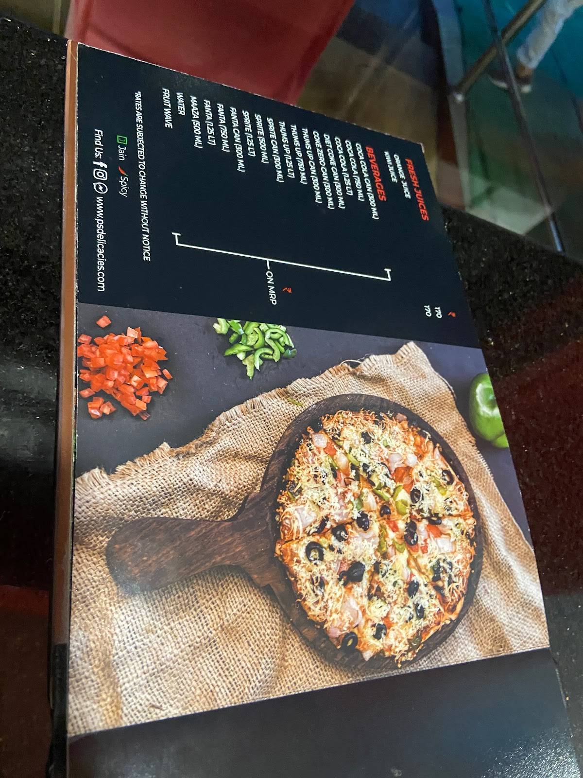 Menu at P'S Delicacies, Bardoli, 5259