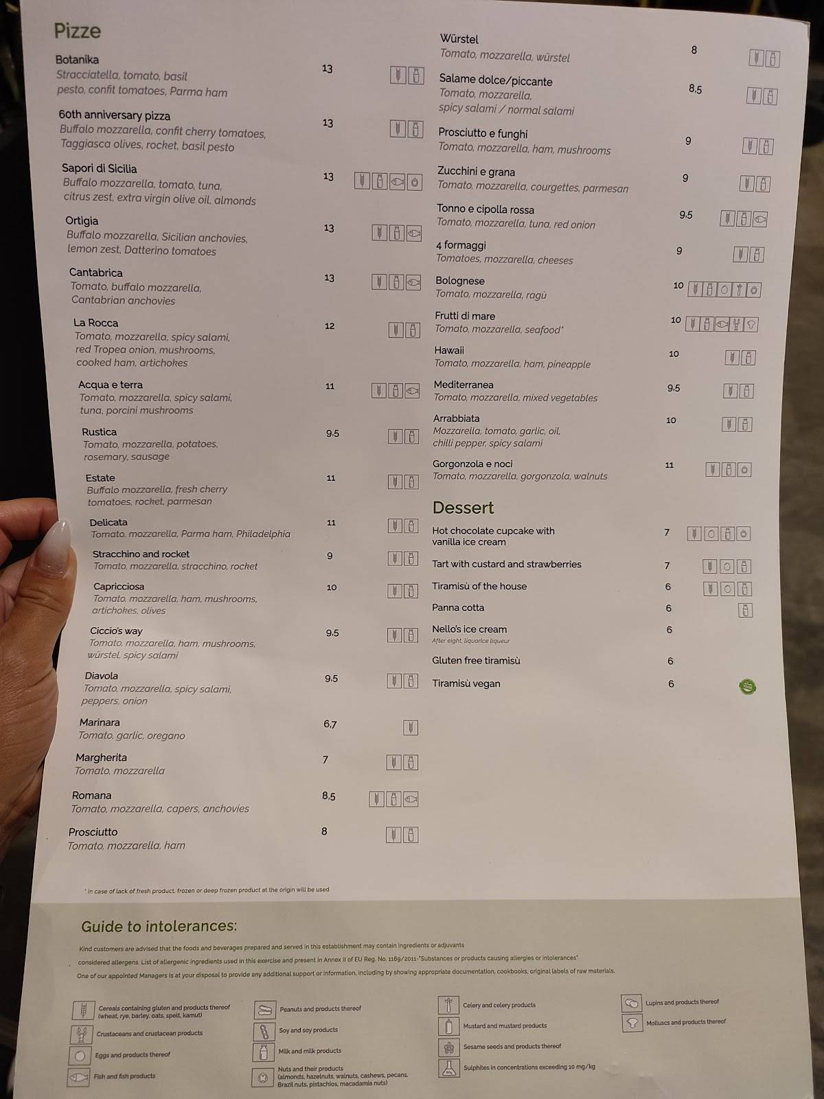 Menu di Botanika 