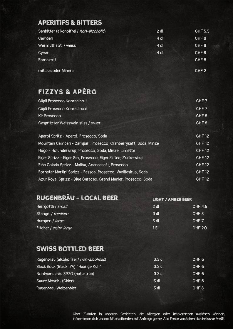 Menu di Barrys Restaurant, Bar & Lounge 