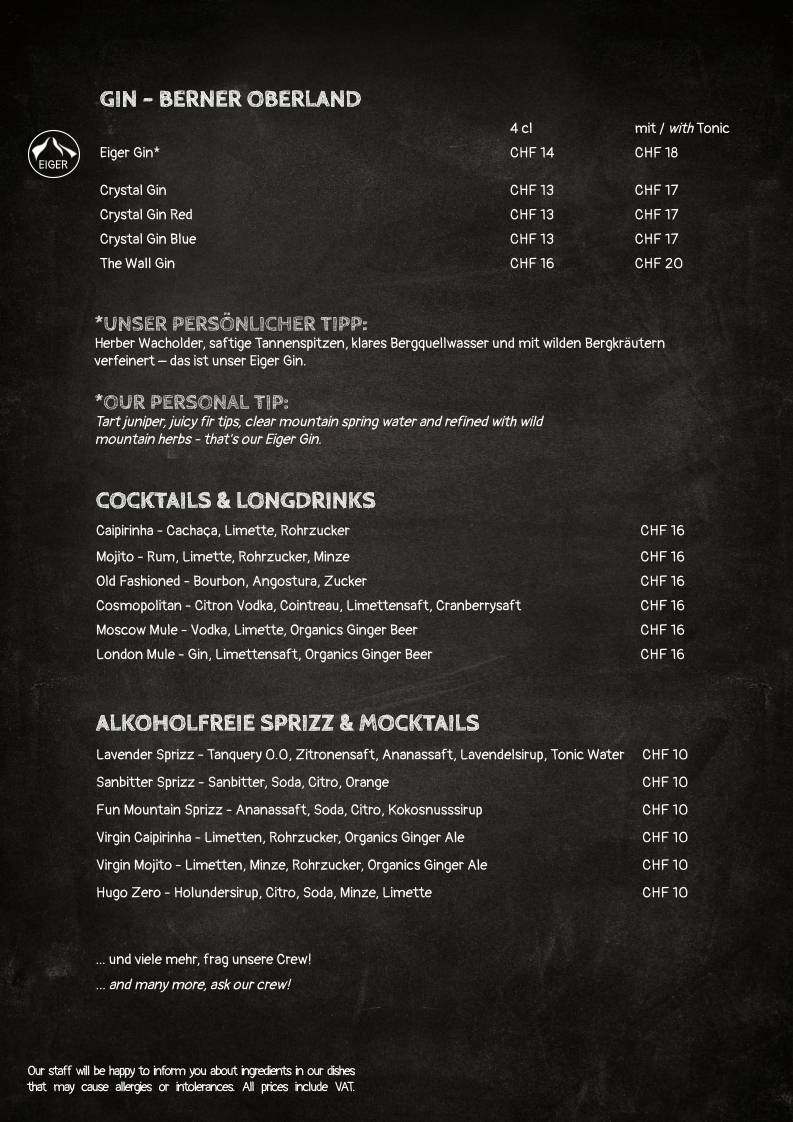 Menu di Barrys Restaurant, Bar & Lounge 