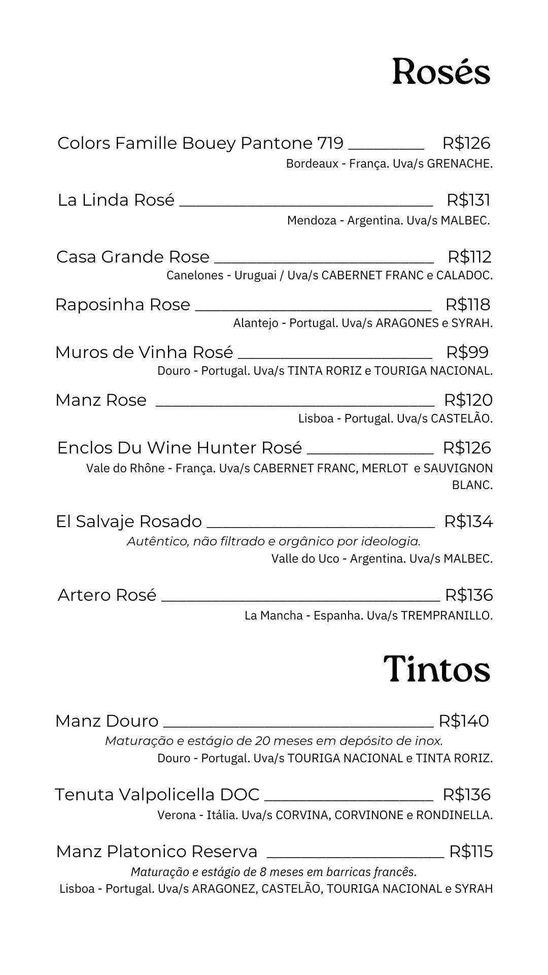 Barvinho Restô.Bar cardápio