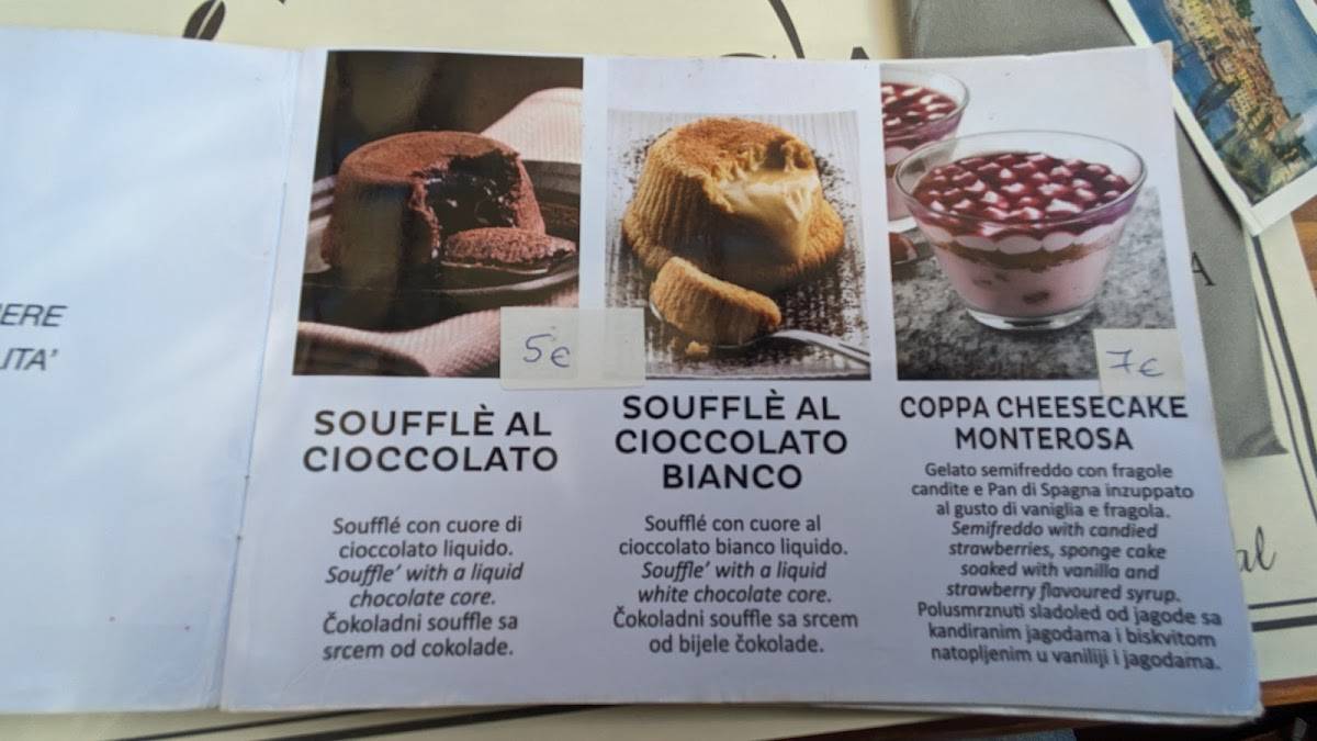Menu di Basilica Rovinj 