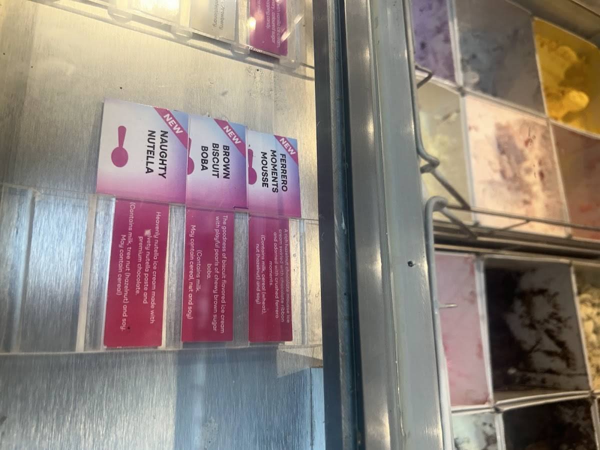 Baskin Robbins menu