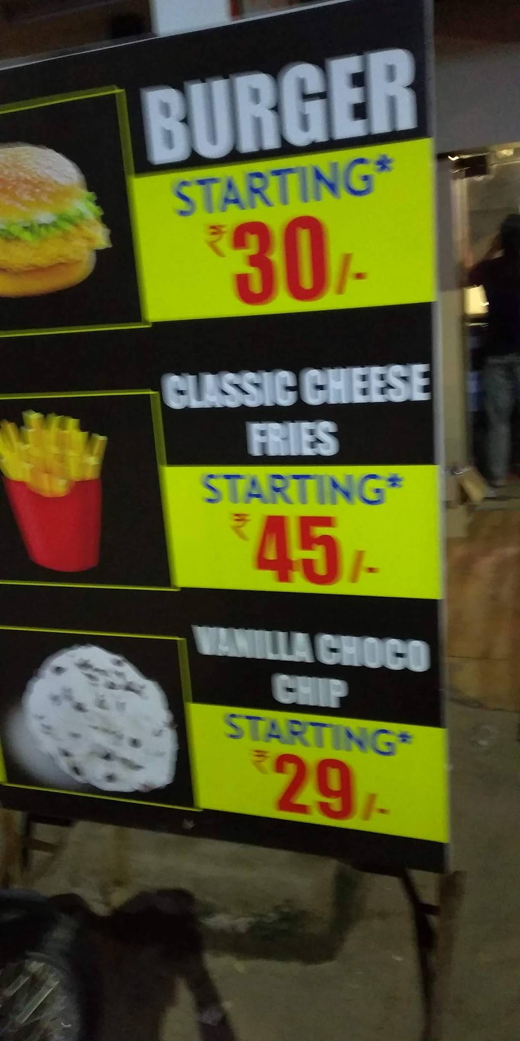 Batidos menu