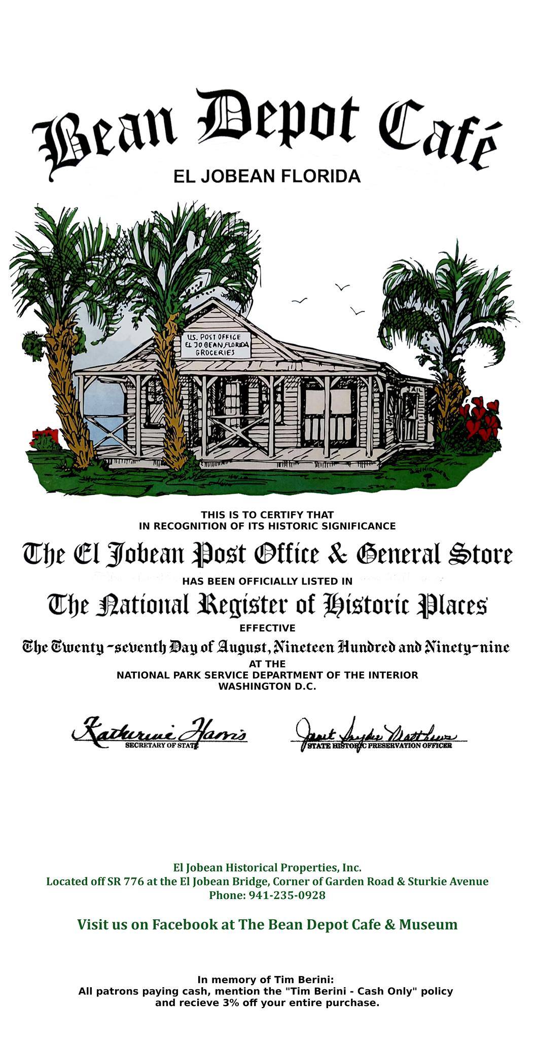 Menu at Bean Depot restaurant, North Port, Garden Rd