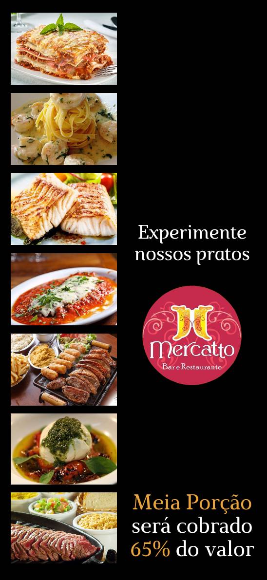 Mercatto Bar e Restaurante cardápio