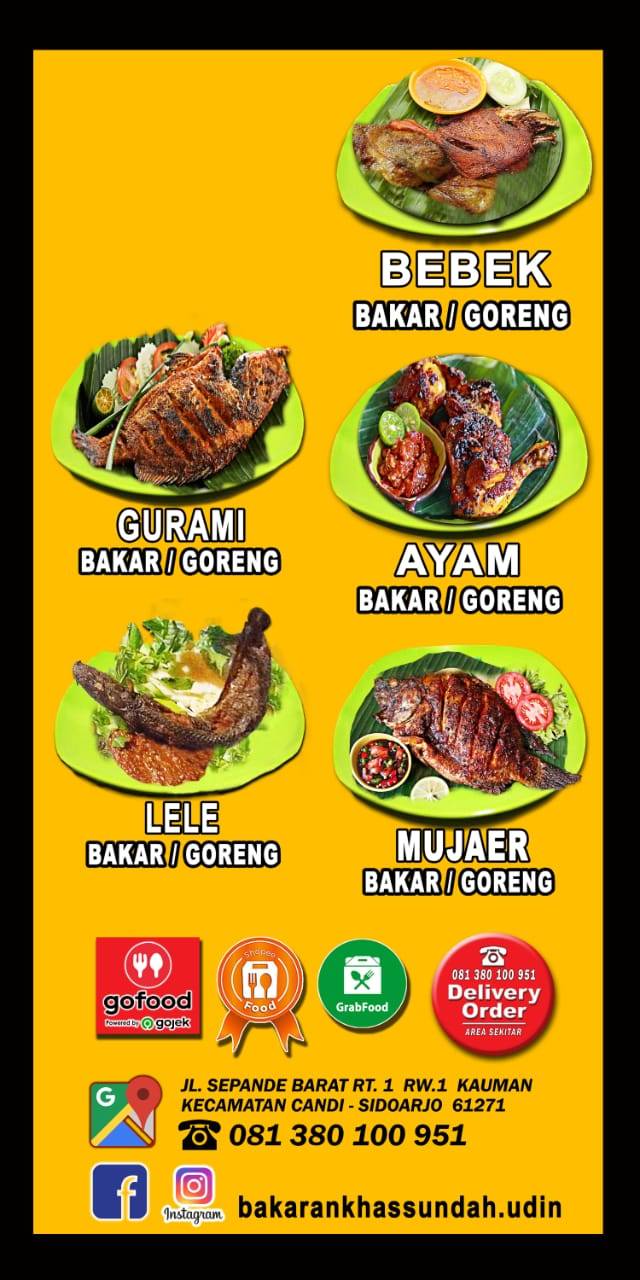 Menu at Bebek& Ayam Bakar Khas Sunda H. Udin restaurant, Sidoarjo